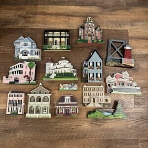 Sheilas Collectible Houses 14 Pc Lot 87 90 93 95 96 97 98 99 Some Signed READ